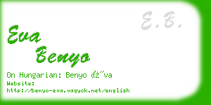 eva benyo business card